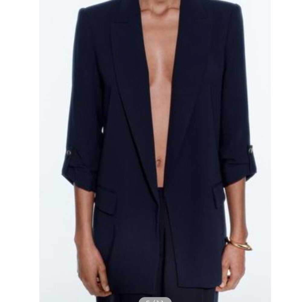Zara oversized shoulder pad blazer